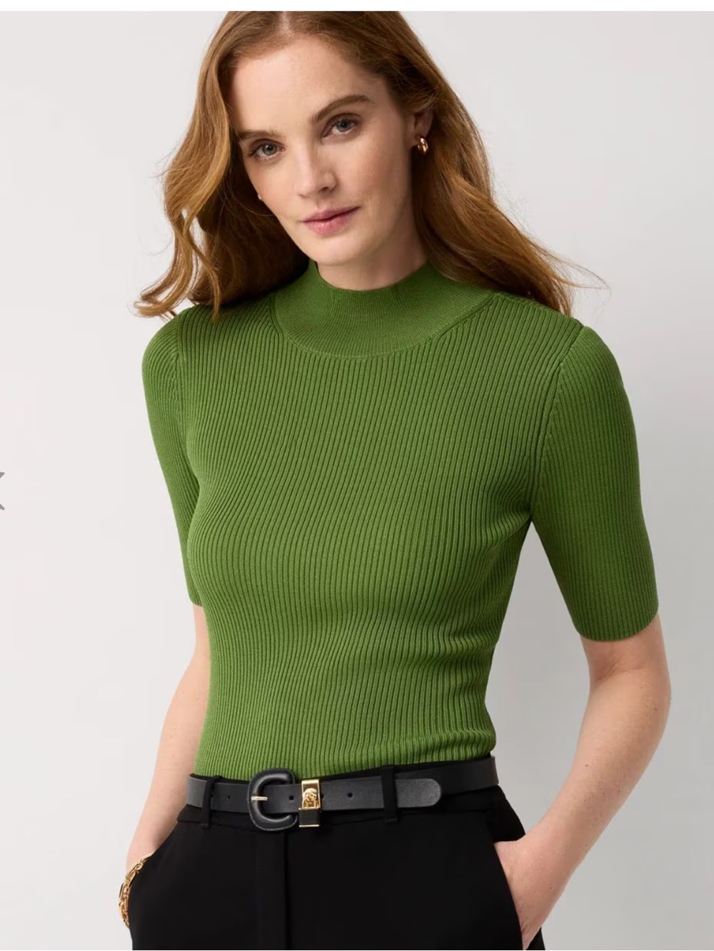 WHBM Removable Appliqué Mockneck pullover - NWT. Retail 110